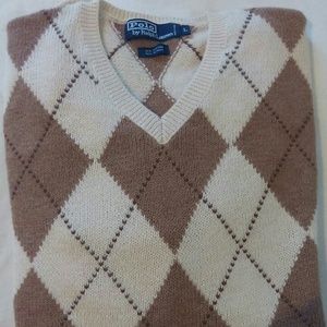Mens Polo V-neck sweater